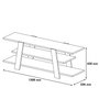 Hanah Home Soporte de TV Moderno Nórdico Nogal y Blanco - Montaje Pared, 120x42x33.6cm